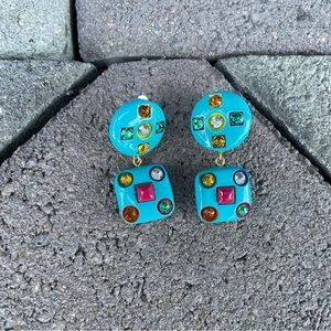 Vintage , Turquoise Two Piece Chandelier Clip On